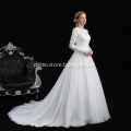 Ball Gown Shoulder Long Sleeve Lace White bridal wedding dress